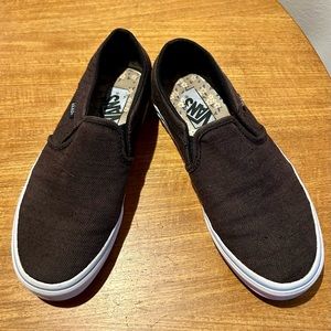 Vans Off the Wall Women’s Asher Slip-on size 7.5 Navy Canvas Shoes